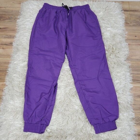 Women's Purple Jogger Pants Front Pockets - Picture 5 of 6